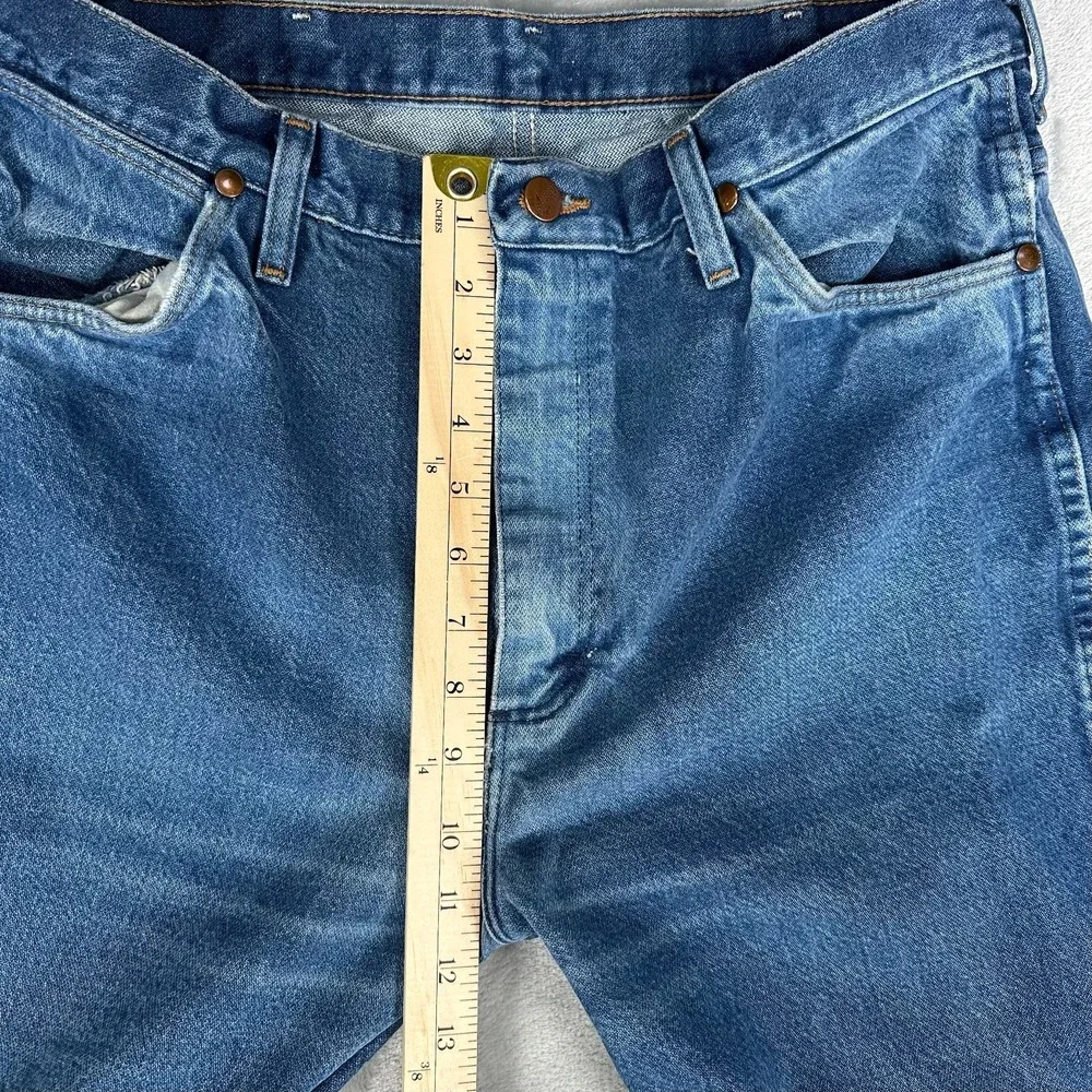 Wrangler Jeans Mens 34x30 Blue Cowboy Cut Slim Fit 936PWD Denim